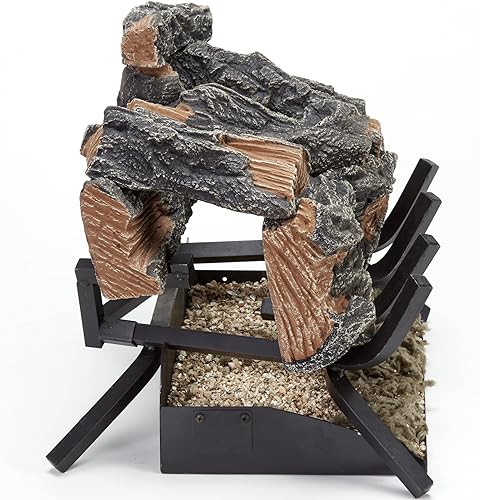 Miniatura 3 de HearthSense Colorado - Juego de troncos de gas ventilados de madera dividida (18 pulgadas)