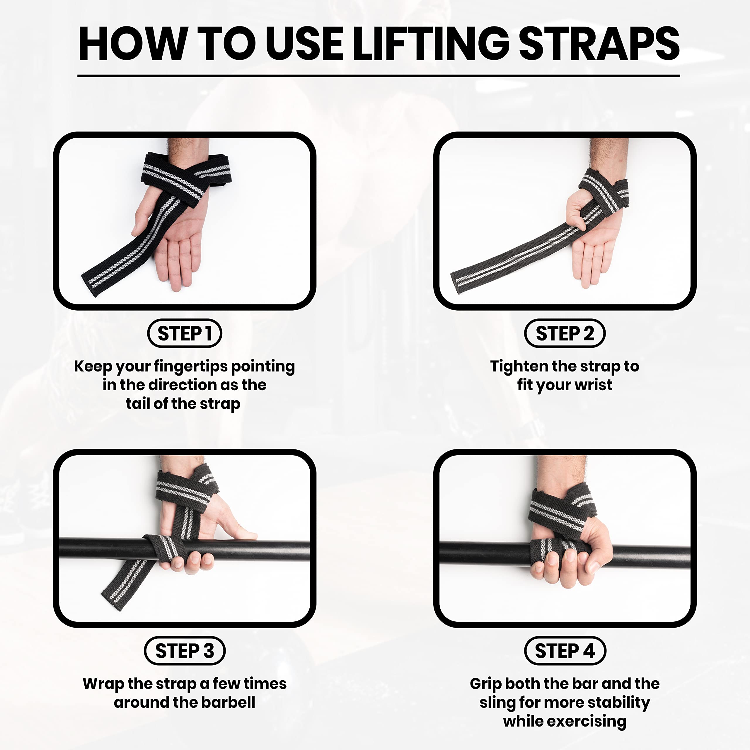 Fascette Per Sollevamento Pesi ASIPRO - Cinghie Per Stacchi E Allenamento, Rinforzo Presa Per Palestra - Foto 7