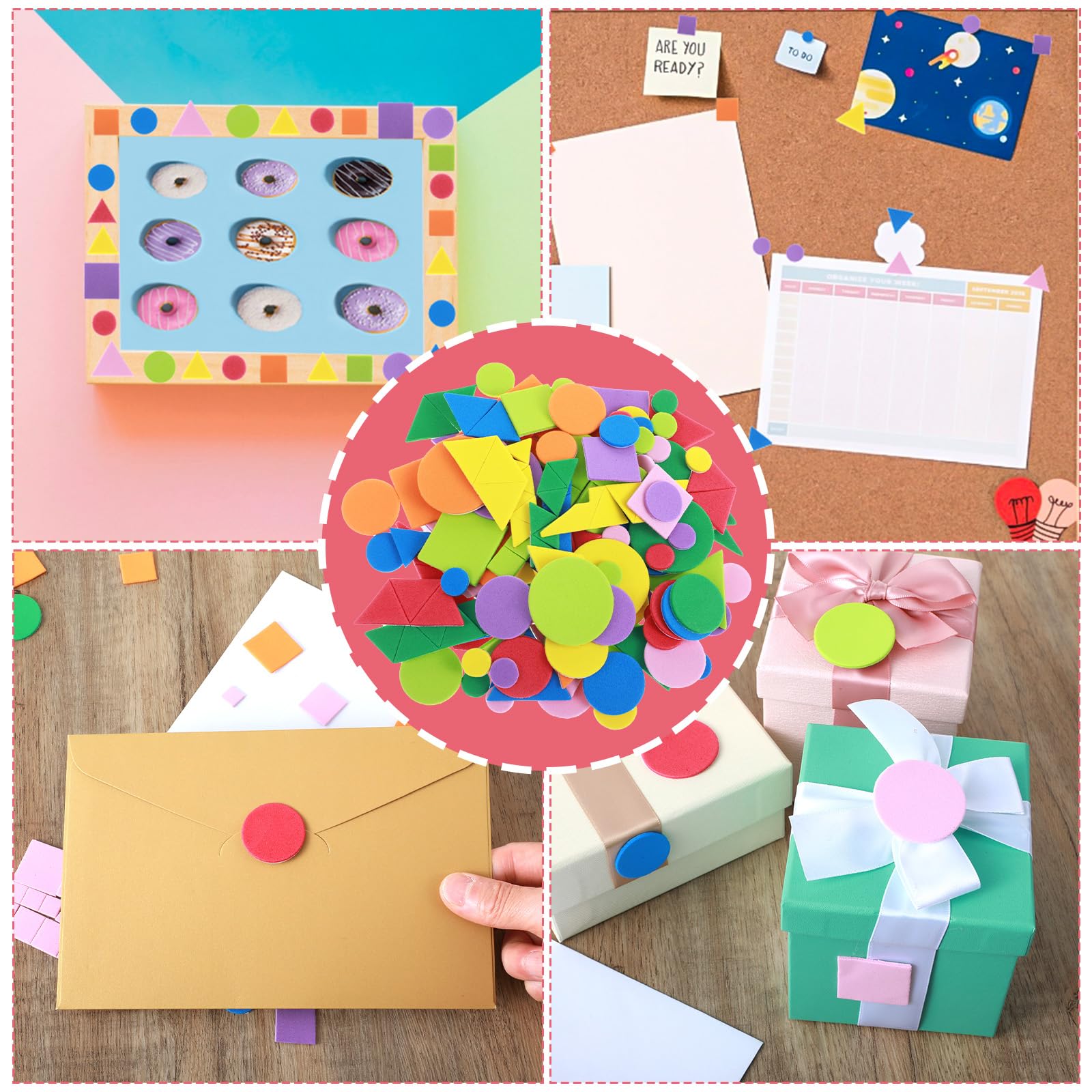 Barlone 260 Adesivi In Gomma Espansa Alfanumerici Per Bambini | Lettere E Numeri Colorati EVA, Autoadesivi, Fai-da-te E Scrapbooking - 2