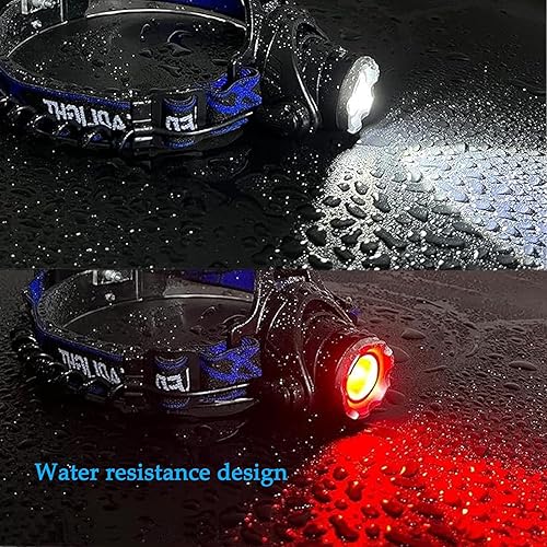 Miniatura 3 de Linterna frontal LED roja con opción de luz blanca con zoom súper brillante ajustable para observación nocturna, astronomía, aviación, caza,