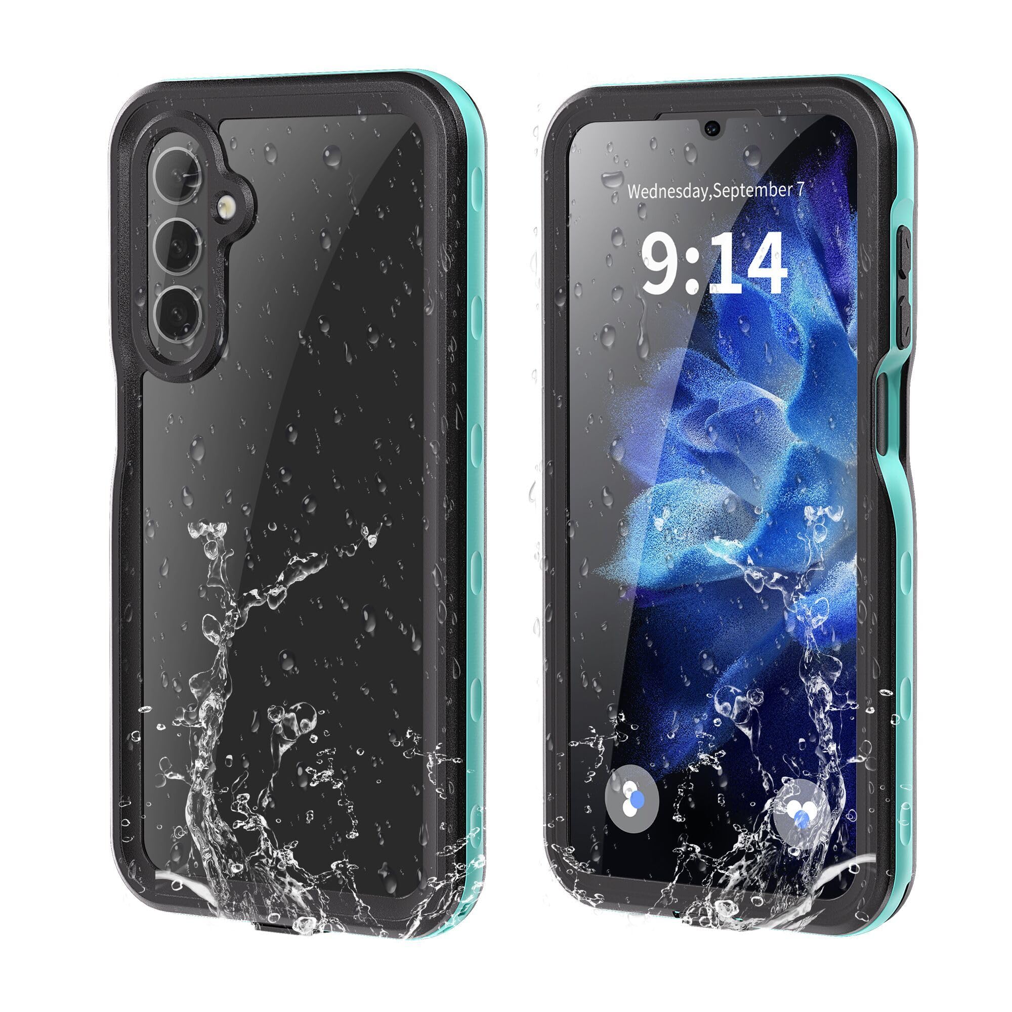 Omio for Galaxy A16 5G Waterproof Case, Full Body IP68 Underwater Clear Protective Case Built-in Screen Protector Heavy Duty Shockproof Case for Men