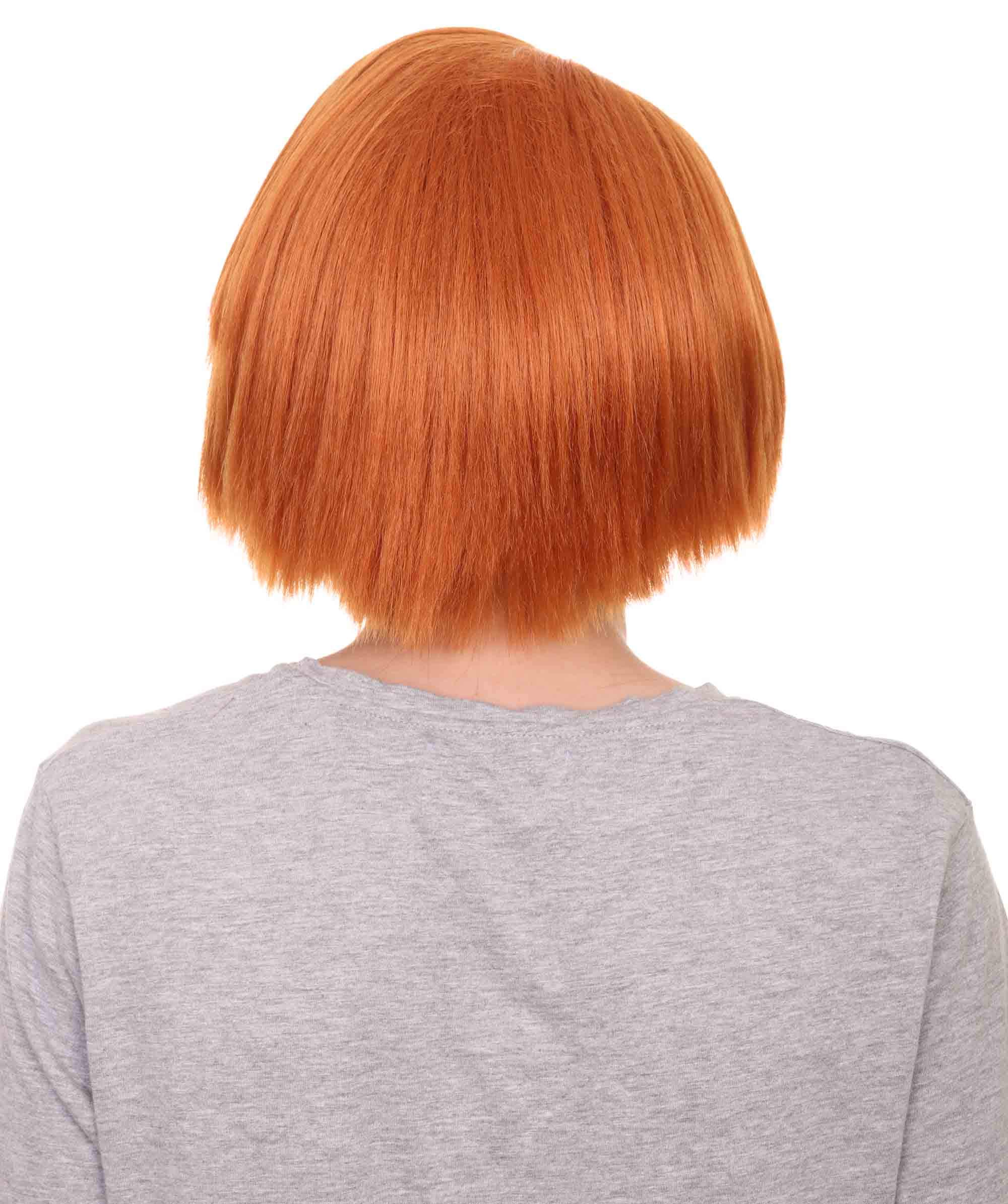 HPO Men's Evil Killer Doll Chuck Ginger Wig, Short Scary Play Movie Classic, Halloween Wig - Orange, 22 inches - Image 3