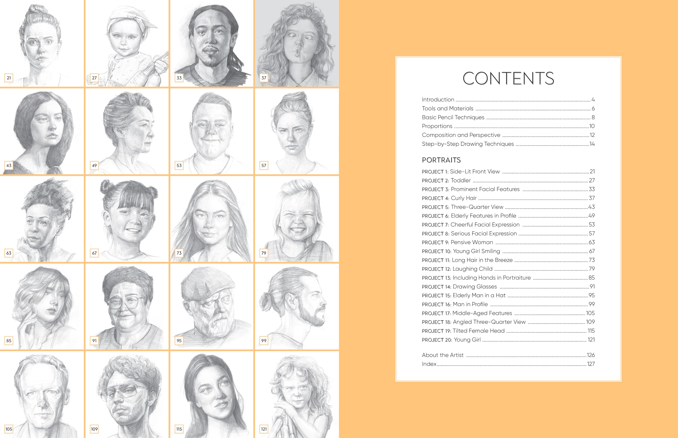 Pencil Drawing Portraits: Learn to Draw Faces, Features, and More With Step-by-Step Pencil Projects Perfect for Beginners