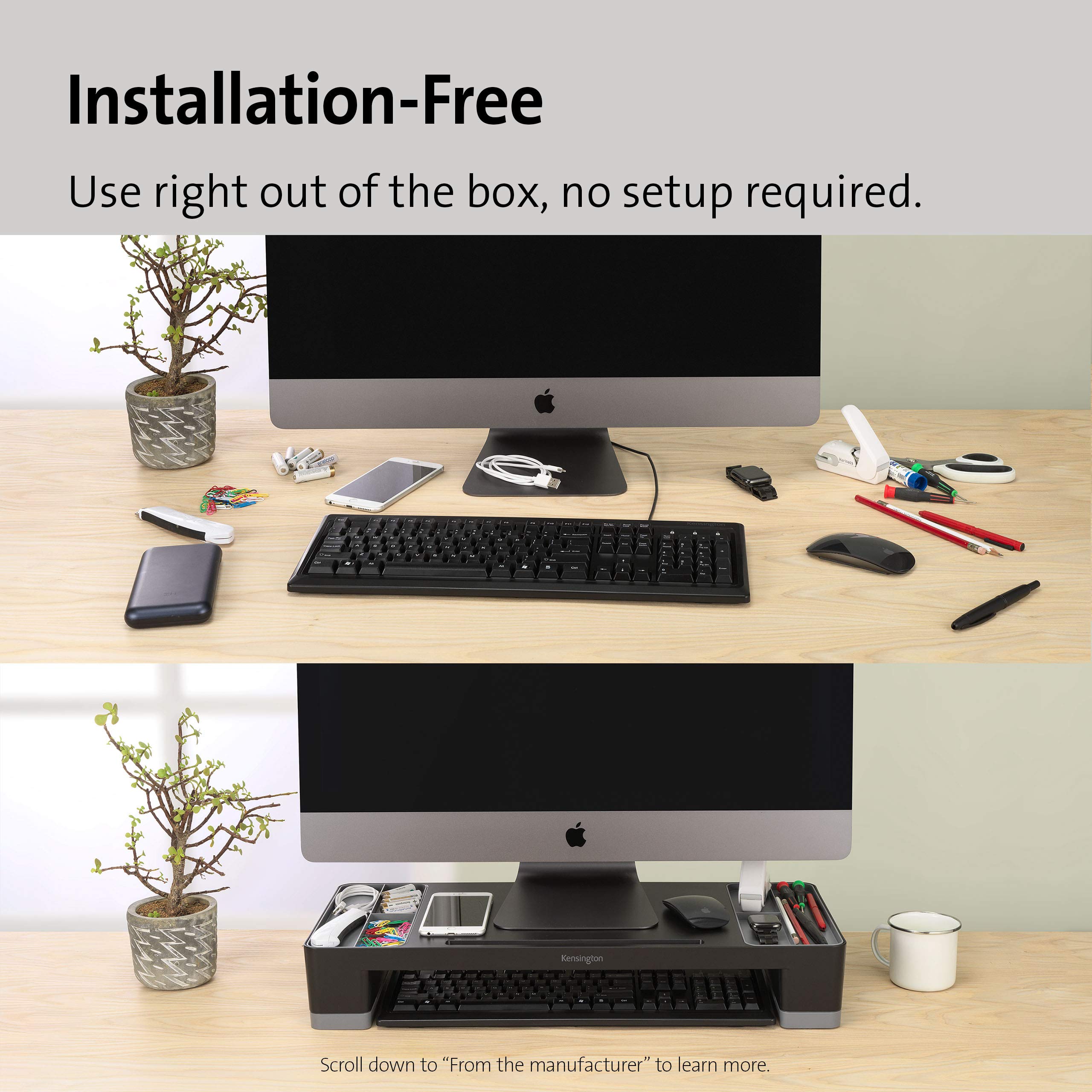 Kensington Supporto per monitor organizzativo-nero (K58300WW)