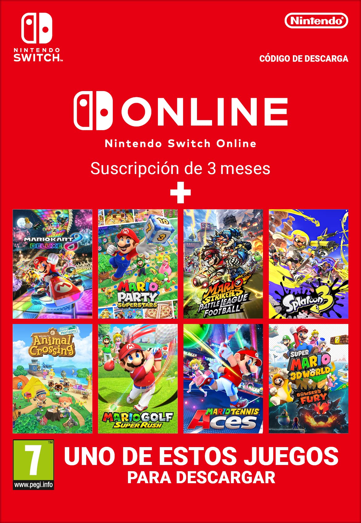 Multi-software + suscripción individual de 90 días a Nintendo Switch Online Multi-software + 3M | Nintendo Switch - Código de descarga