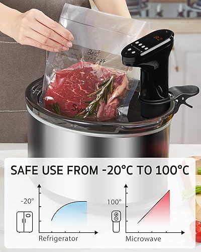 Miniatura 7 de Syntus Bolsas selladoras al vacío, 150 galones de 11 x 16 pulgadas y cuartos de galón de 8 x 12 pulgadas y pinta de 6 x 10 pulgadas, bolsa de