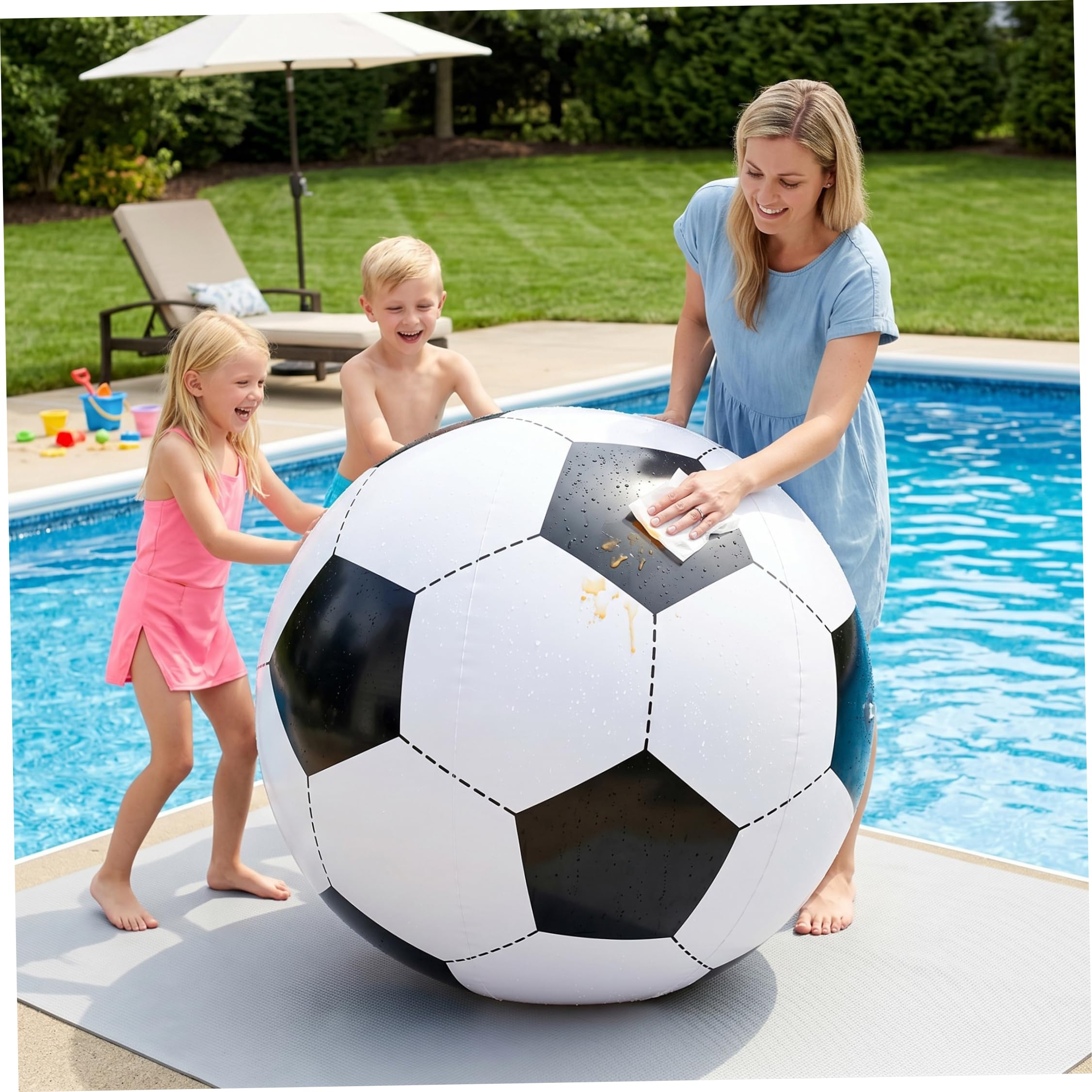 Fútbol Inflable Gigante de 2 uds., Pelota de fútbol de Gran tamaño para Jugar al Aire Libre para Playa, jardín y Parque, 47 Pulgadas, Gigante, Volar