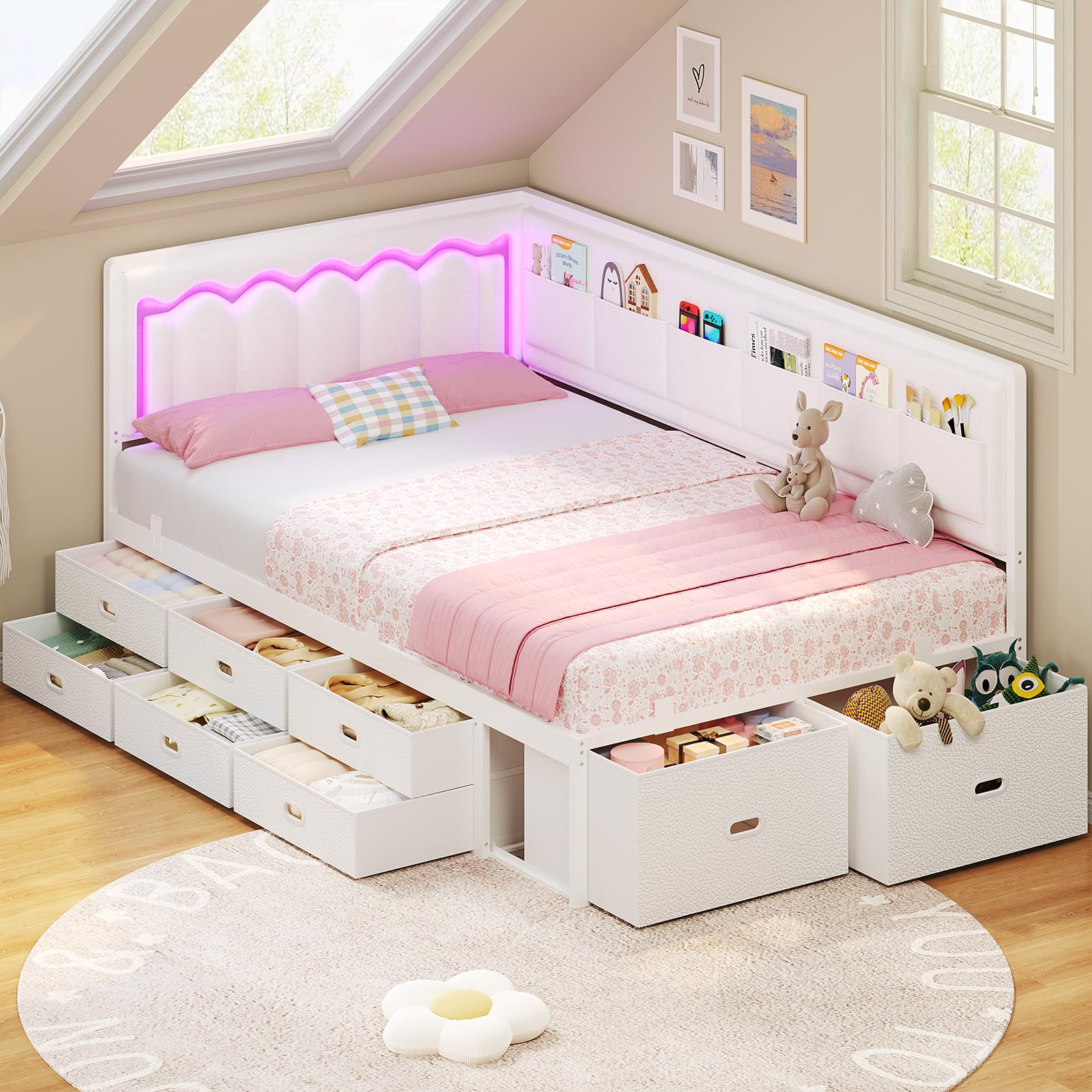 ADORNEVE Twin Corner Bed Frame