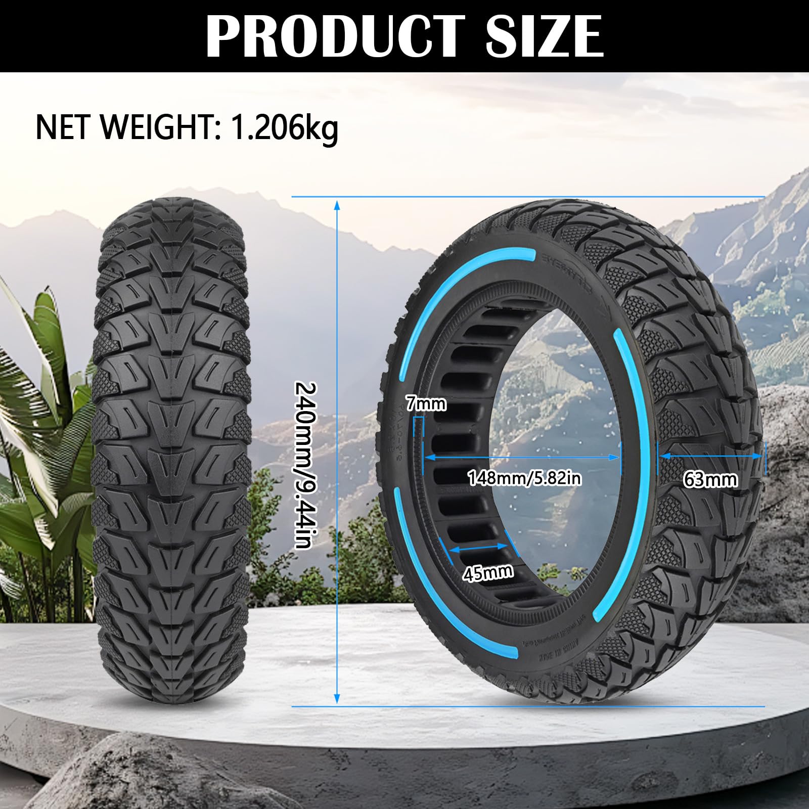 2 Stück Vollgummireifen für Ninebot G30/G30d/G30e/G30lp/G30 Max 10x2.5 Zoll Ersatzreifen 60/70-6.5 E Scooter Solid Reifen E Scooter Reifen 10 Zoll
