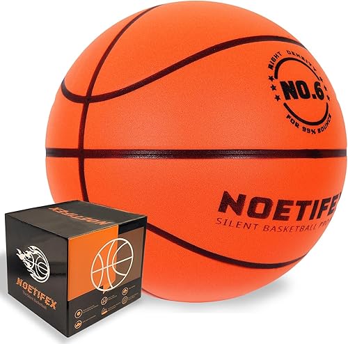 Miniatura 10 de Balón de baloncesto silencioso con peso de 580g mejorado, balón de entrenamiento interior de alta densidad y silencioso con caja de regalo, material