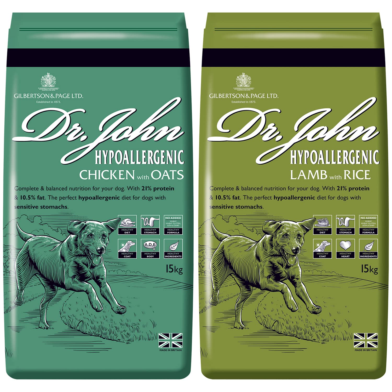 Buy Dr John Hypoallergenic Dry Dog Food 2 Pack (30kg) 1x 15kg Chicken