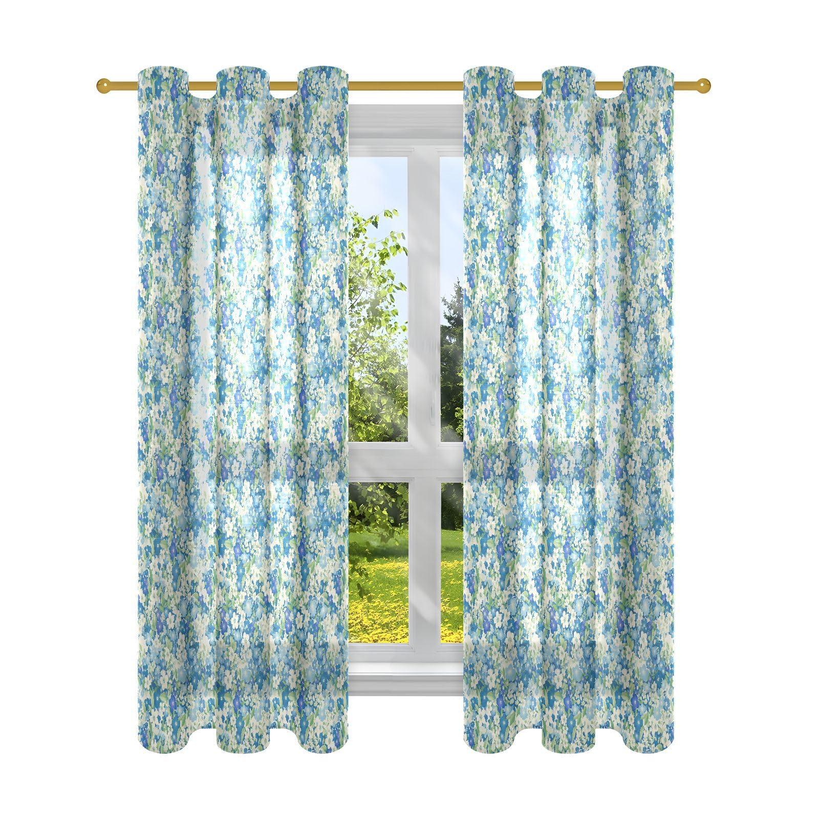 Cortinas de 63 pulgadas florales Yoogain, ideales para refrescar ventanas de apartamento