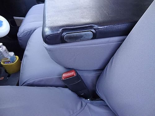 Miniatura 4 de Durafit Seat Covers Compatible con Dodge Ram Quad Cab 1500-3500 402040 Split Seat 1998-2002, cinturones de seguridad integrados, reposacabezas