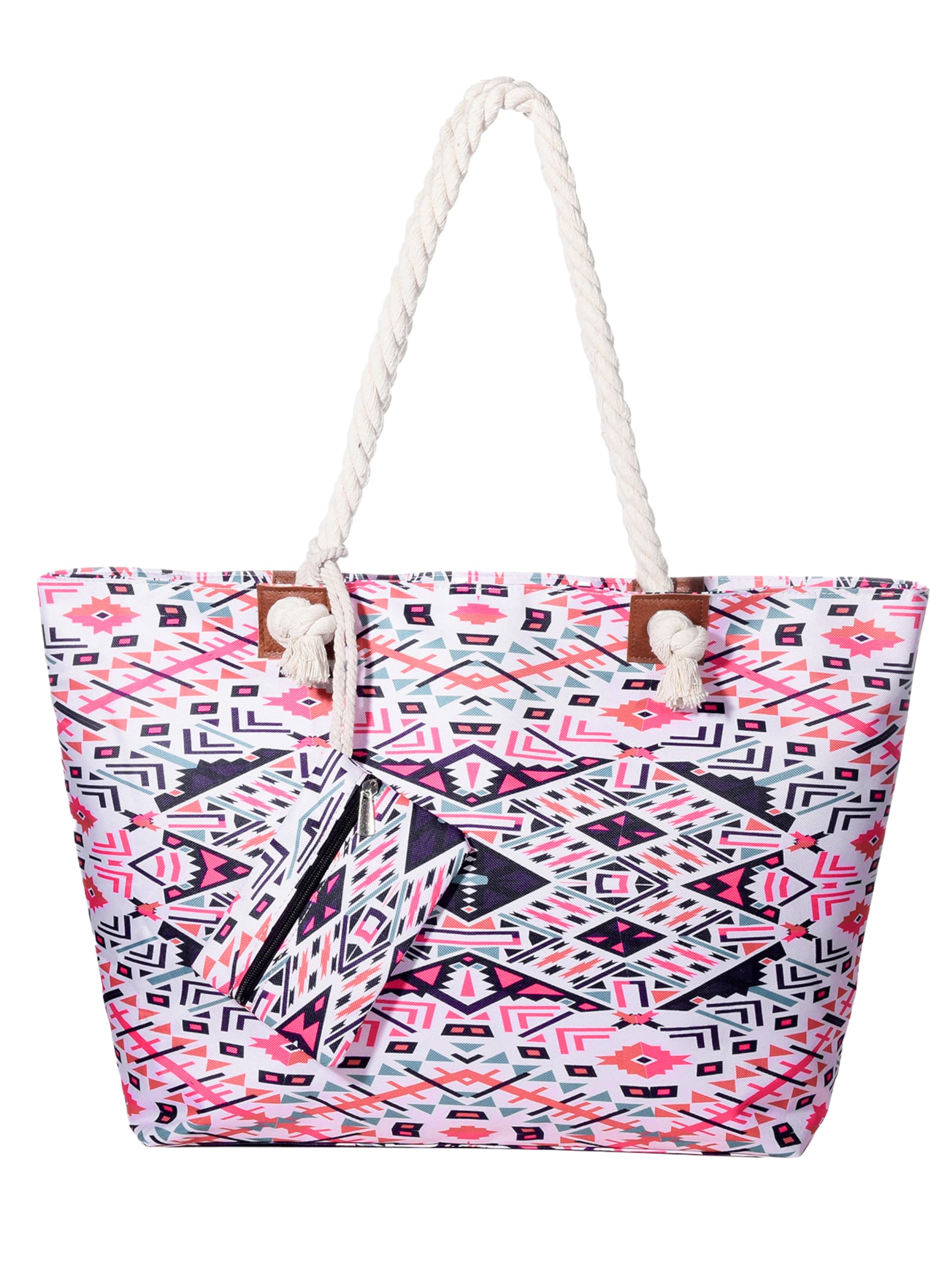 DonDon Grande borsa da spiaggia idrorepellente con cerniera Borsa a tracolla Shopper