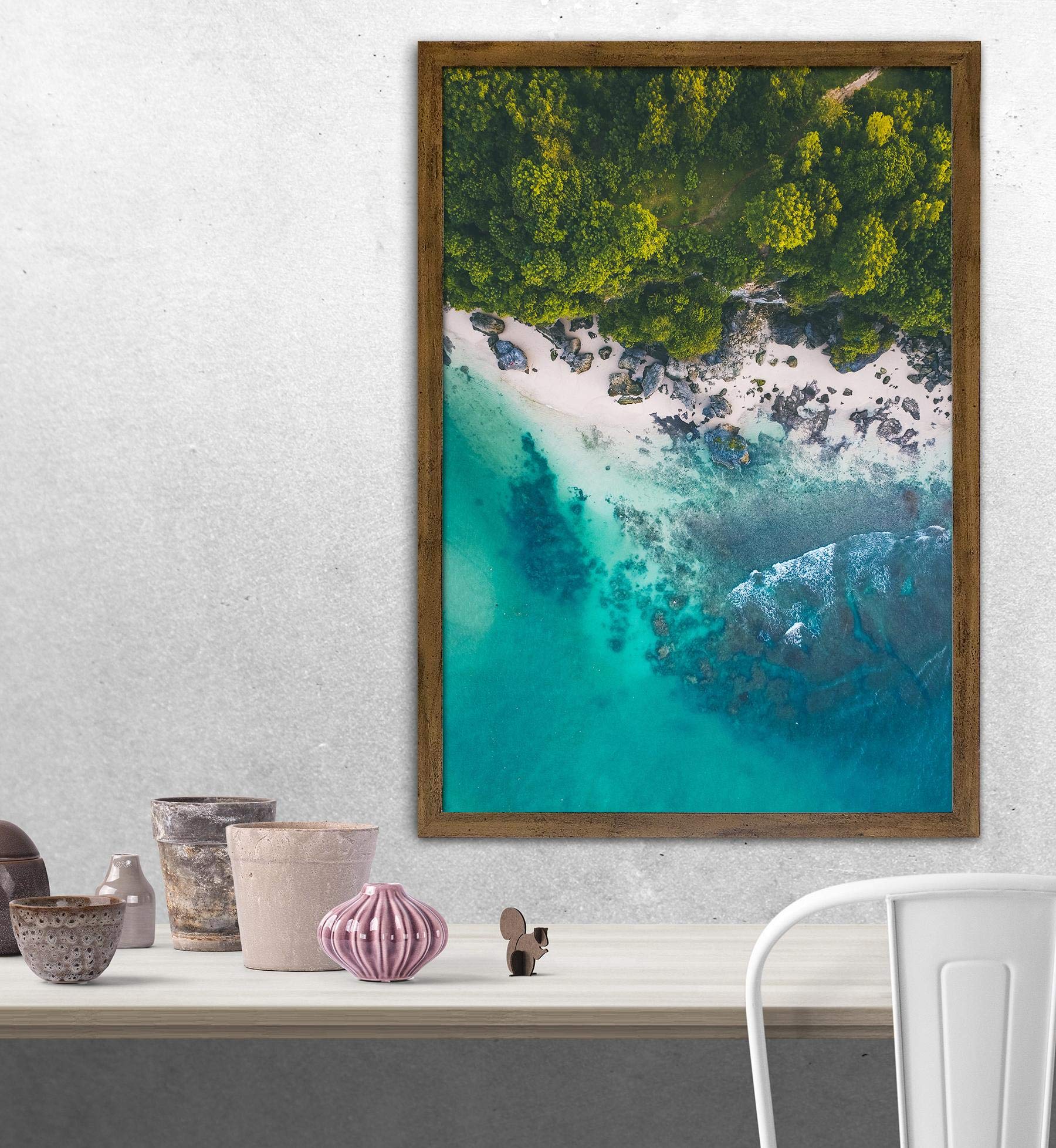 Close Up - Cornice per poster, 59,4 x 84 cm, formato DIN A1, decorazione in legno di rovere scuro