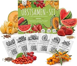 Kit de graines de fruits avec 6 variétés exotiques pour ton propre verger - idéal pour les plateaux, le jardin et le balcon