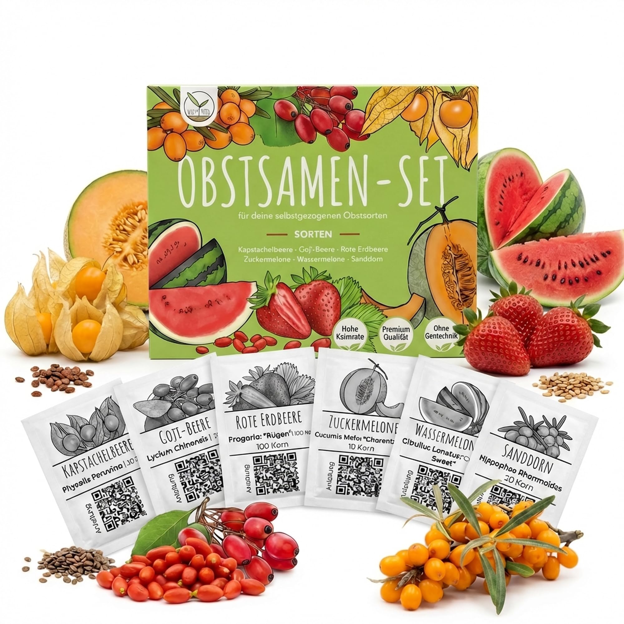 Kit de graines de fruits avec 6 variétés exotiques pour ton propre