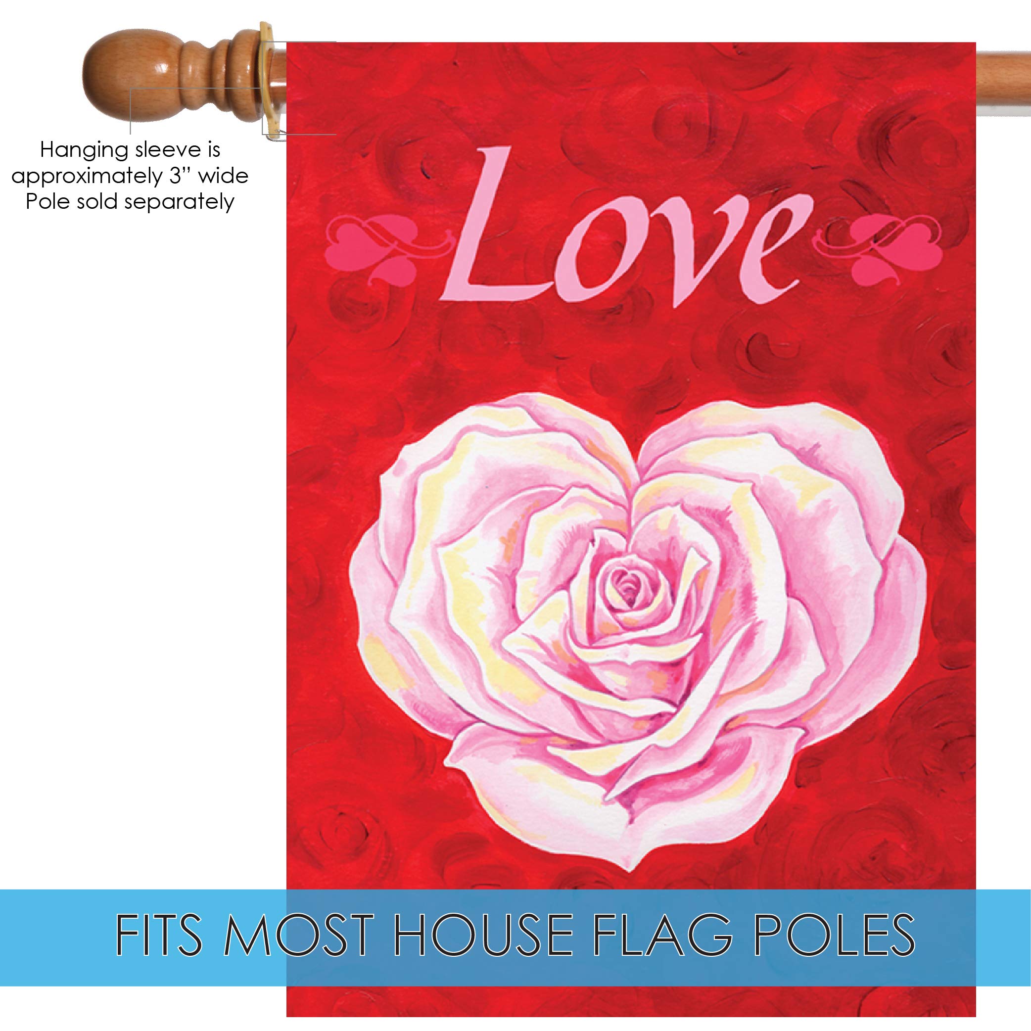 Toland Home Garden Rosen-Flagge - 28x40 Zoll, Wetterfest, Für Garten, Terrasse Und Veranda