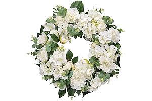 22-24in Hydrangeas Spring Wreath for Front Door