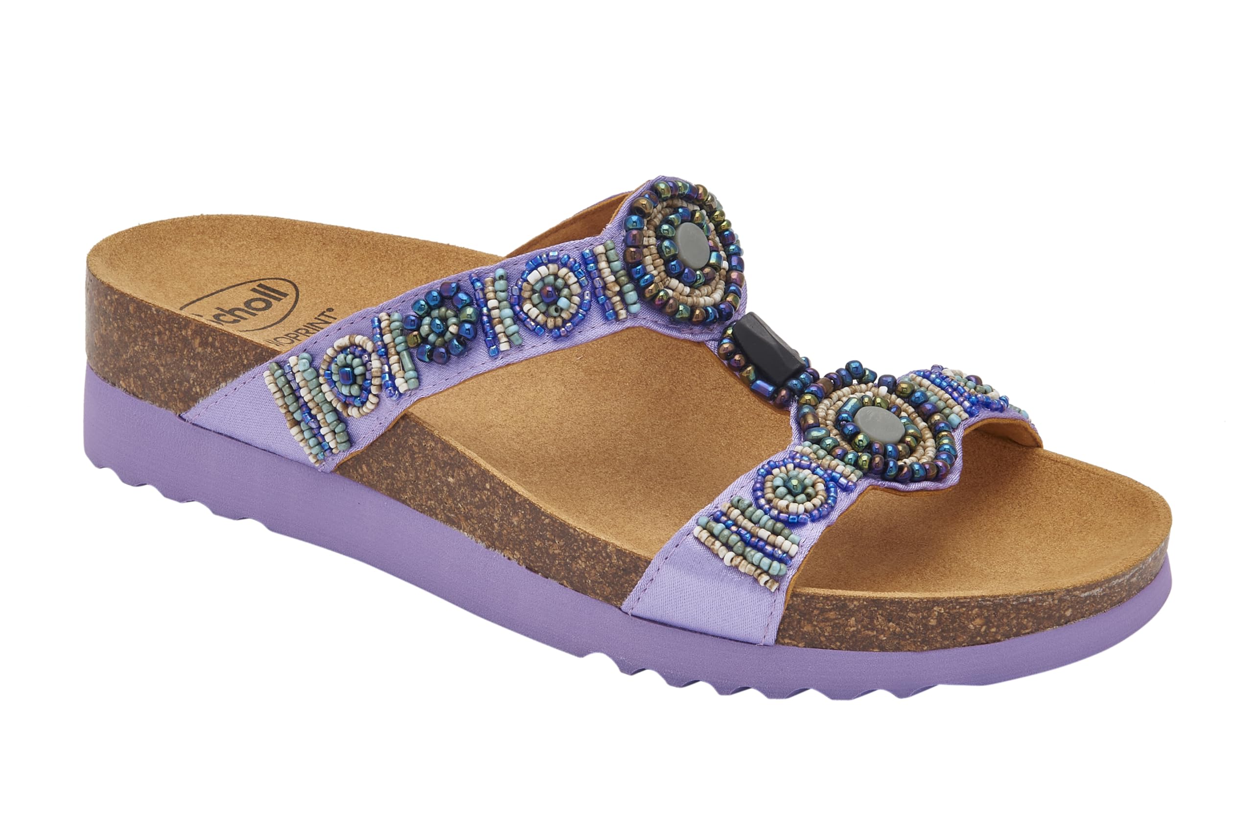 Scholl, Sandalo per donna con doppia fascia, Lilla, 38 EU