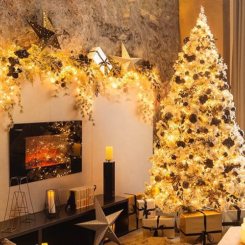 Miniatura 8 de JMEXSUSS Cadena de 100 luces LED de 33 pies para dormitorio, conectables de 91.5 pies, 250 luces LED para interiores y exteriores,