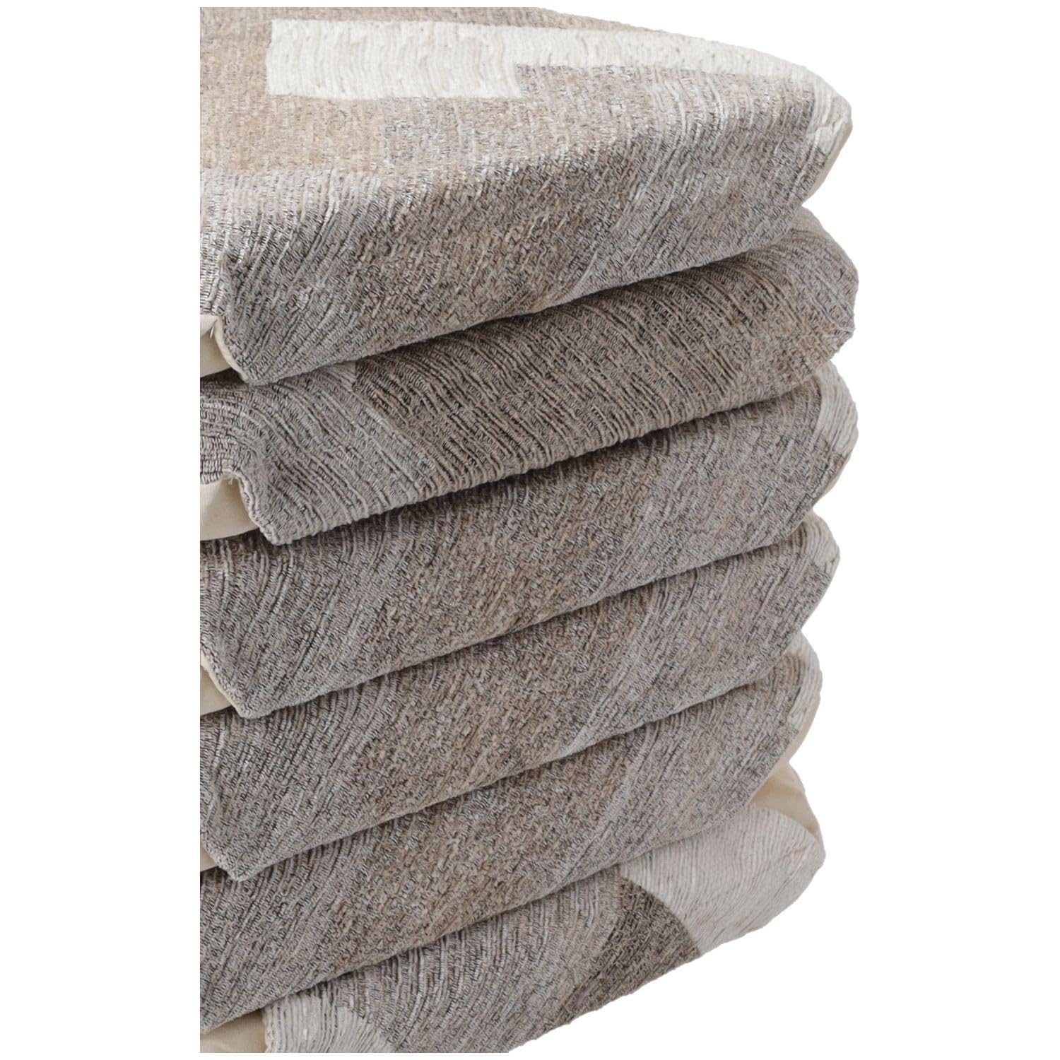Casatessile Cuscino coprisedia Imbottito con Alette STYLO Cuscino Sedia Cucina Sfoderabile - Tortora, Set 6 PCS