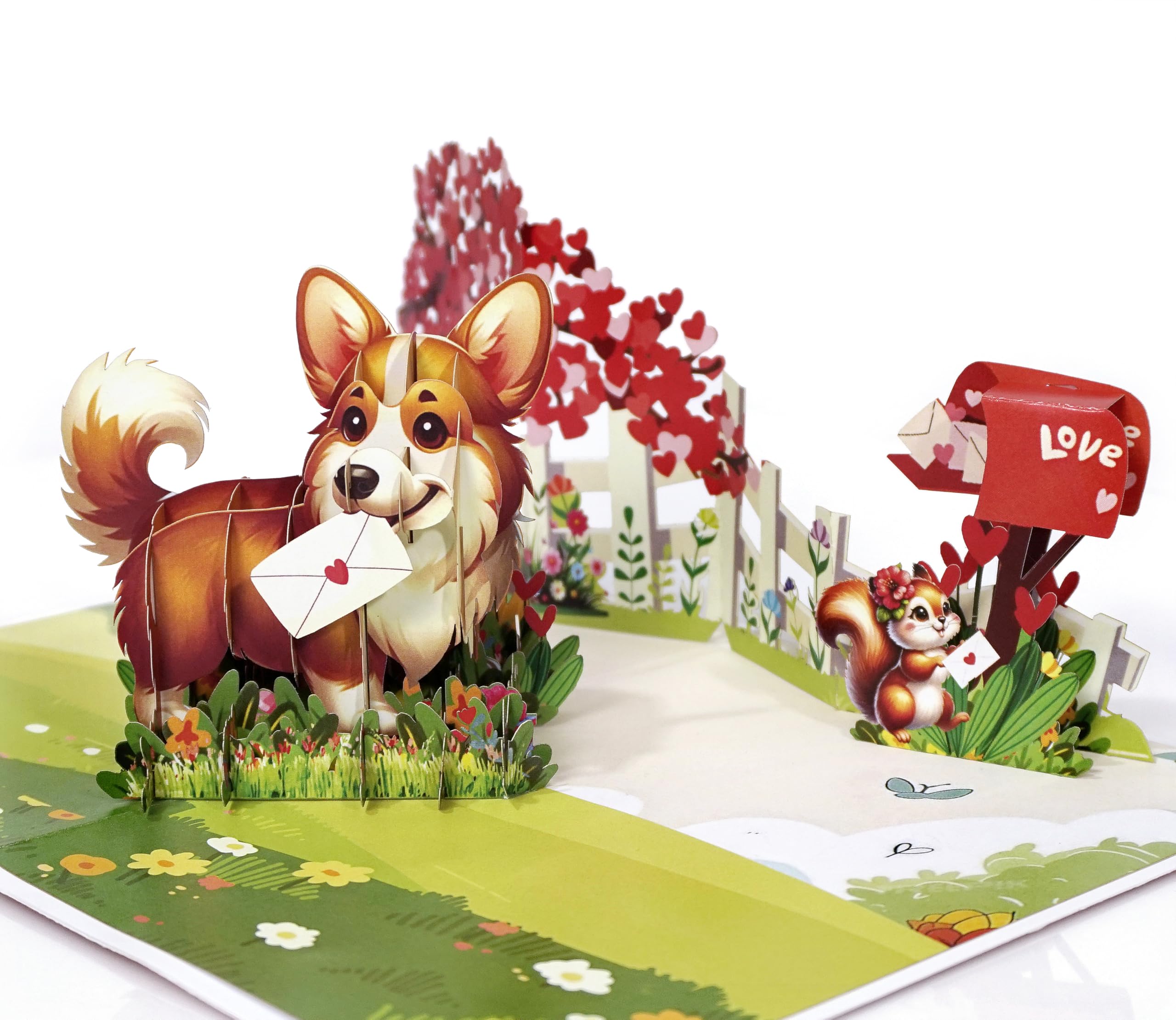 CUTPOPUP Corgi Dog Pop Up Anniversary Cards, 3D Wedding Anniversary Card for Him Her Wife Husband Mum Dad Birthday Card - Image 2
