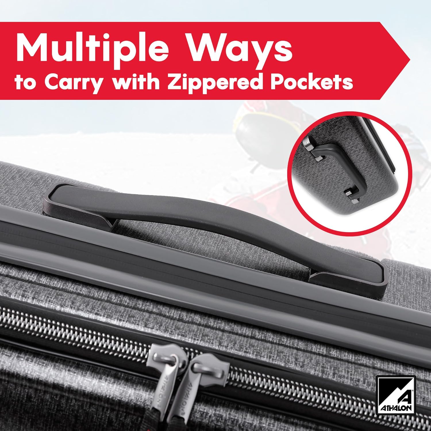 Athalon The Vault Hardshell Rolling Ski Case – Rugged Expandable Equipment Case with Smooth-Glide Wheels, Holds Two Pairs of Skis or Two Snowboards with Boots