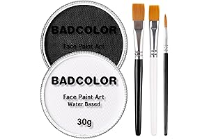 Kids Black & Clown White Face Paint