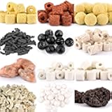 Aquarium Filter Media: 12-in-1 Bio Balls & Ceramic Rings Kit (500g) for Fish Tank or Pond - Includes Zippered Mesh Bag