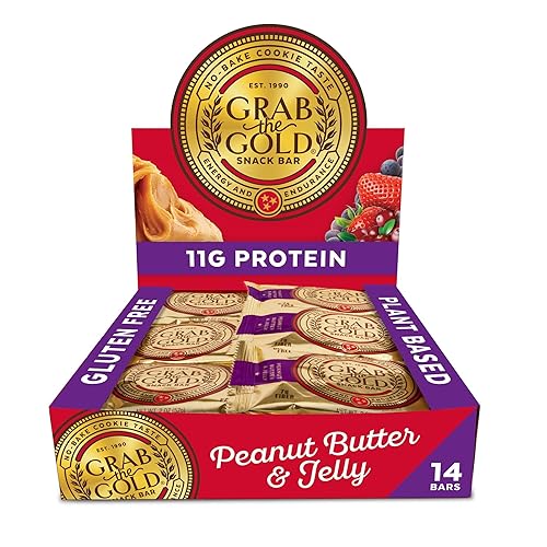 Vista 10 de Grab The Gold Barras de proteína de mantequilla de maní y chocolate 0.43 oz de proteína a base de plantas, avena orgánica, sin gluten, veganas