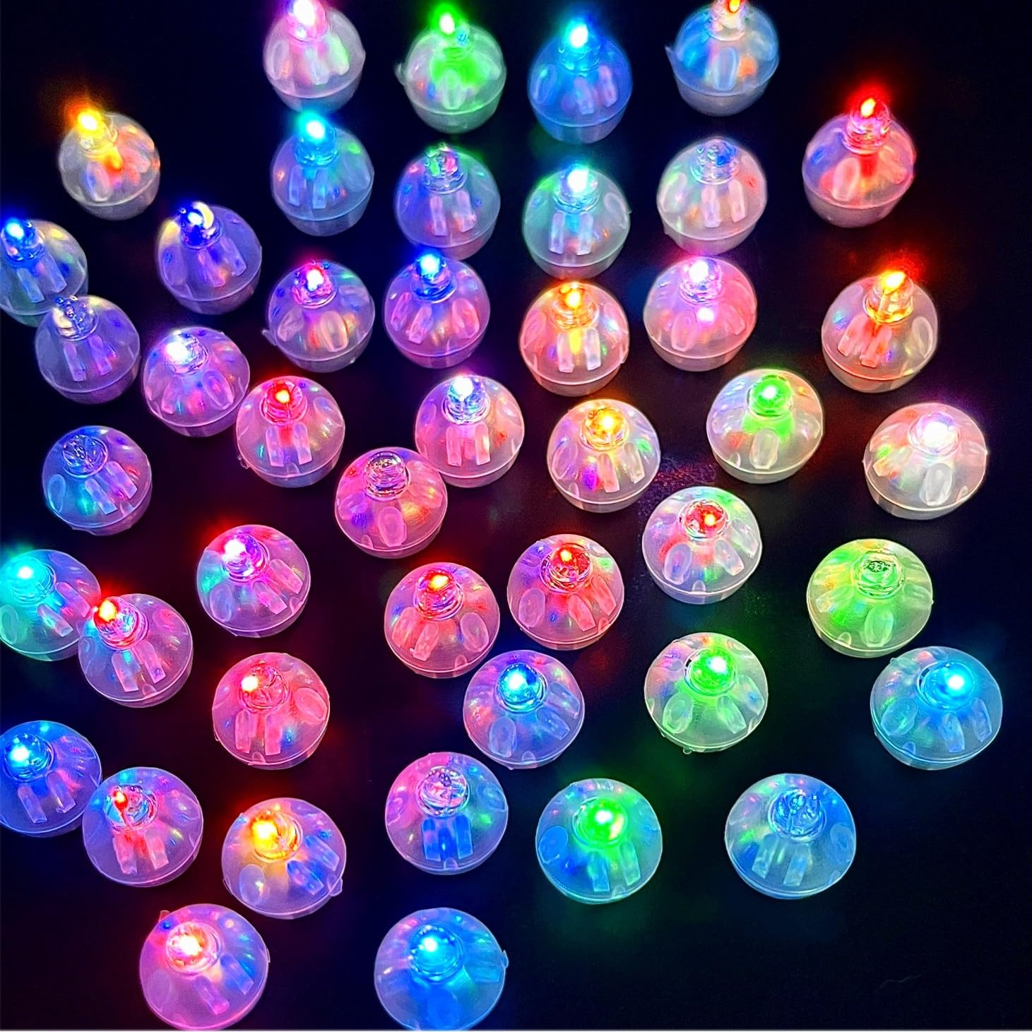 JZK 100x Bunte Mini LED Ballon Lichter Farbwechsel RGB LED Kleine Runde Kugel Lampe Birne Batteriebetrieben Winzige LED Perlenlichter für Hochzeit Party Weihnachtsbaum Dekoration