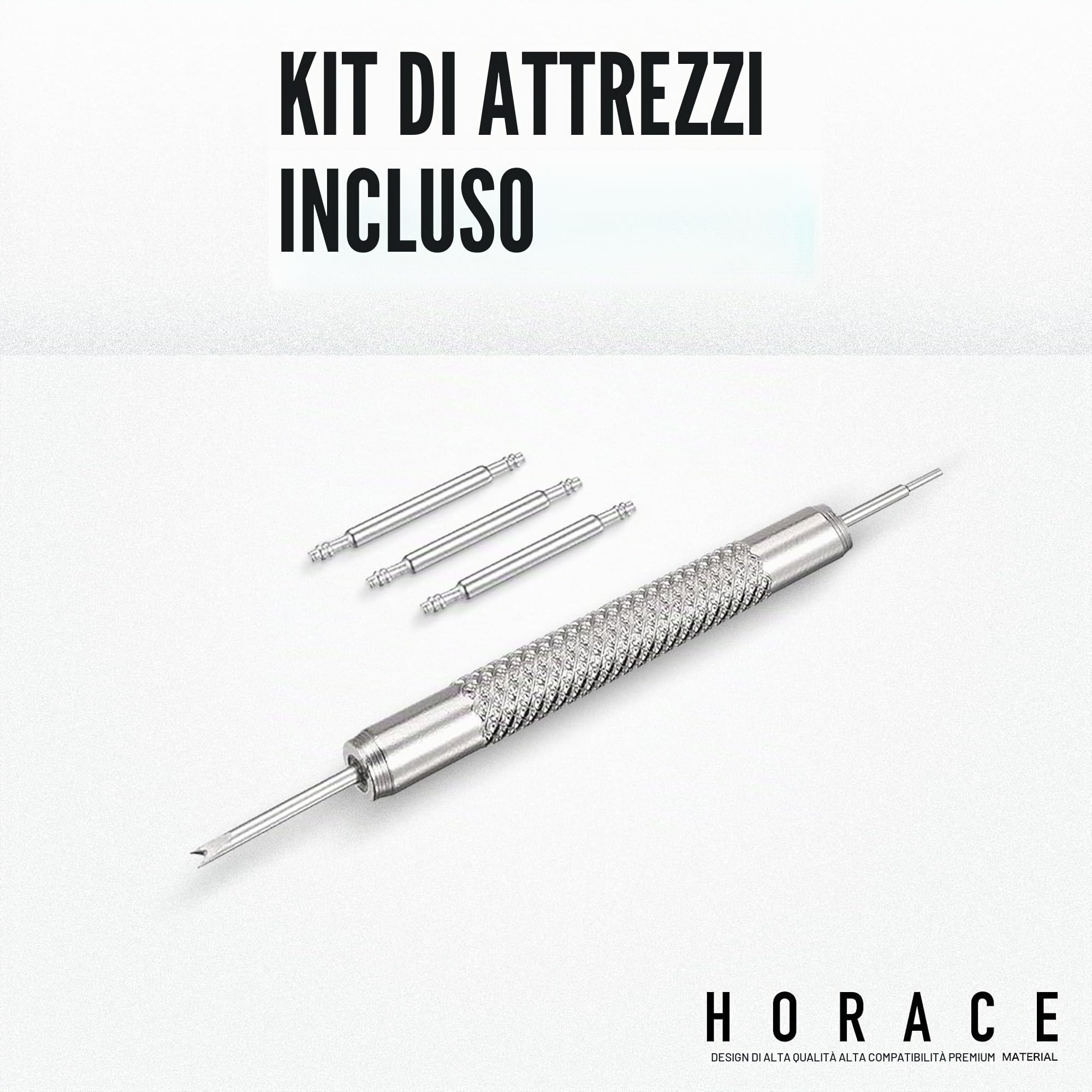 HORACE Cinturino per Orologio 20 mm in Gomma FKM Premium – Morbido, Impermeabile & Resistente – Compatibile con Rolex Submariner 40mm