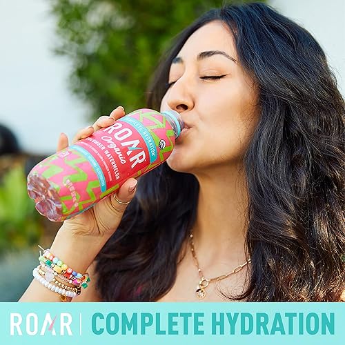 Miniatura 4 de Roar Organic Infusiones de electrolitos  USDA orgánico  sandía de pepino  con antioxidantes, vitaminas B, baja en calorías, bajo en azúcar, baja en