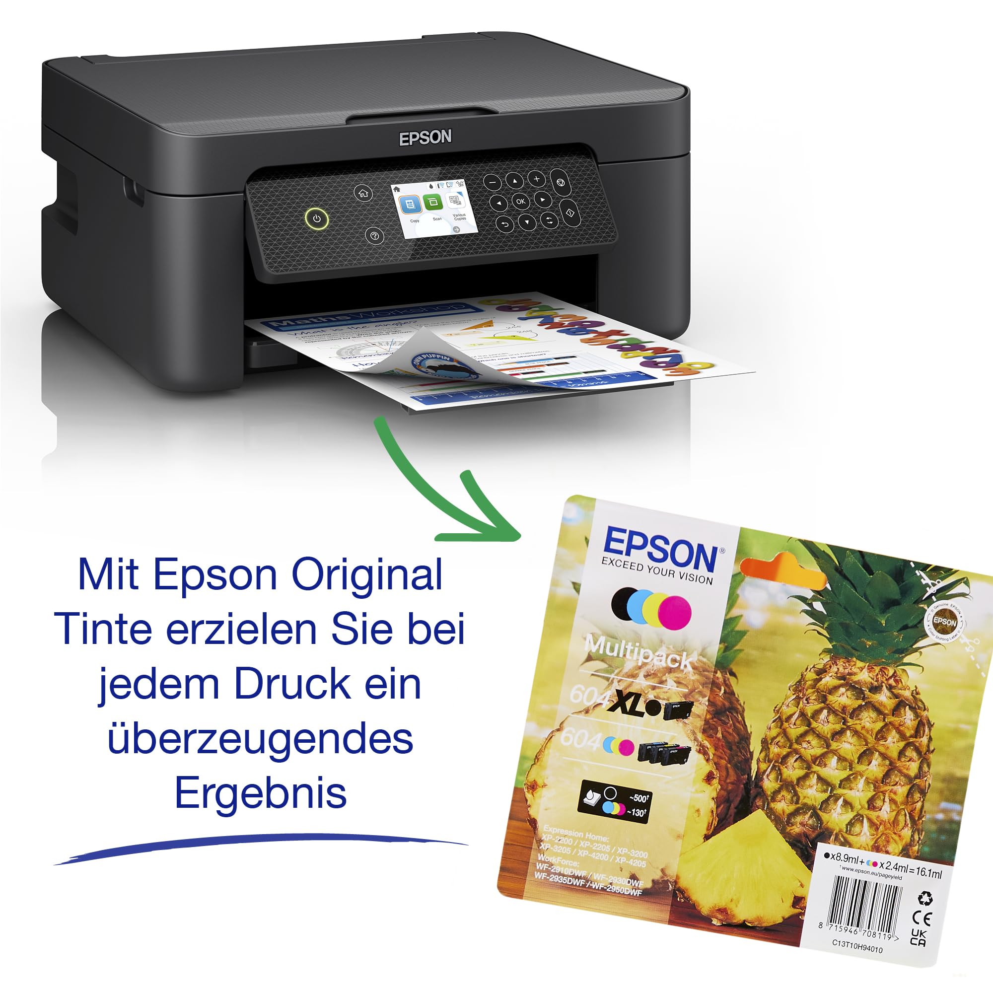 Epson Expression XP-4200 A4 kabelloser Multifunktionstintenstrahldrucker inkl. 3 Monaten kostenloser Tinte mit ReadyPrint Flex-Abo*
