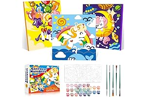 Paint by Numbers for Kids Unicorn, 3 Pack Wings Giant Unicorn Painting Kit