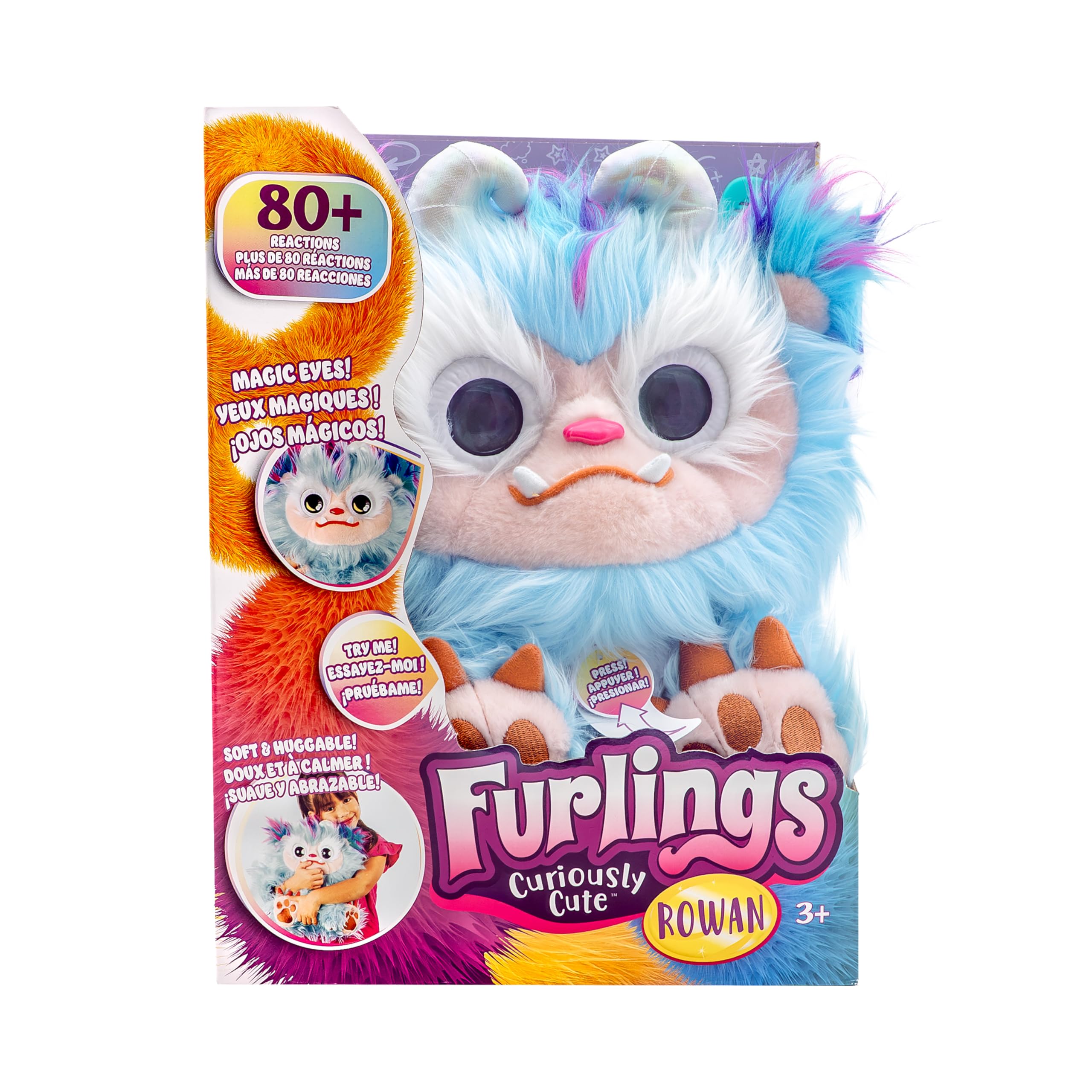 Furlings Mascota Interactiva Rowan | Adorable Peluche Interactivo con más de 80 Reacciones Realistas | Suaves Animales de Juguete Niños y Niñas 3+