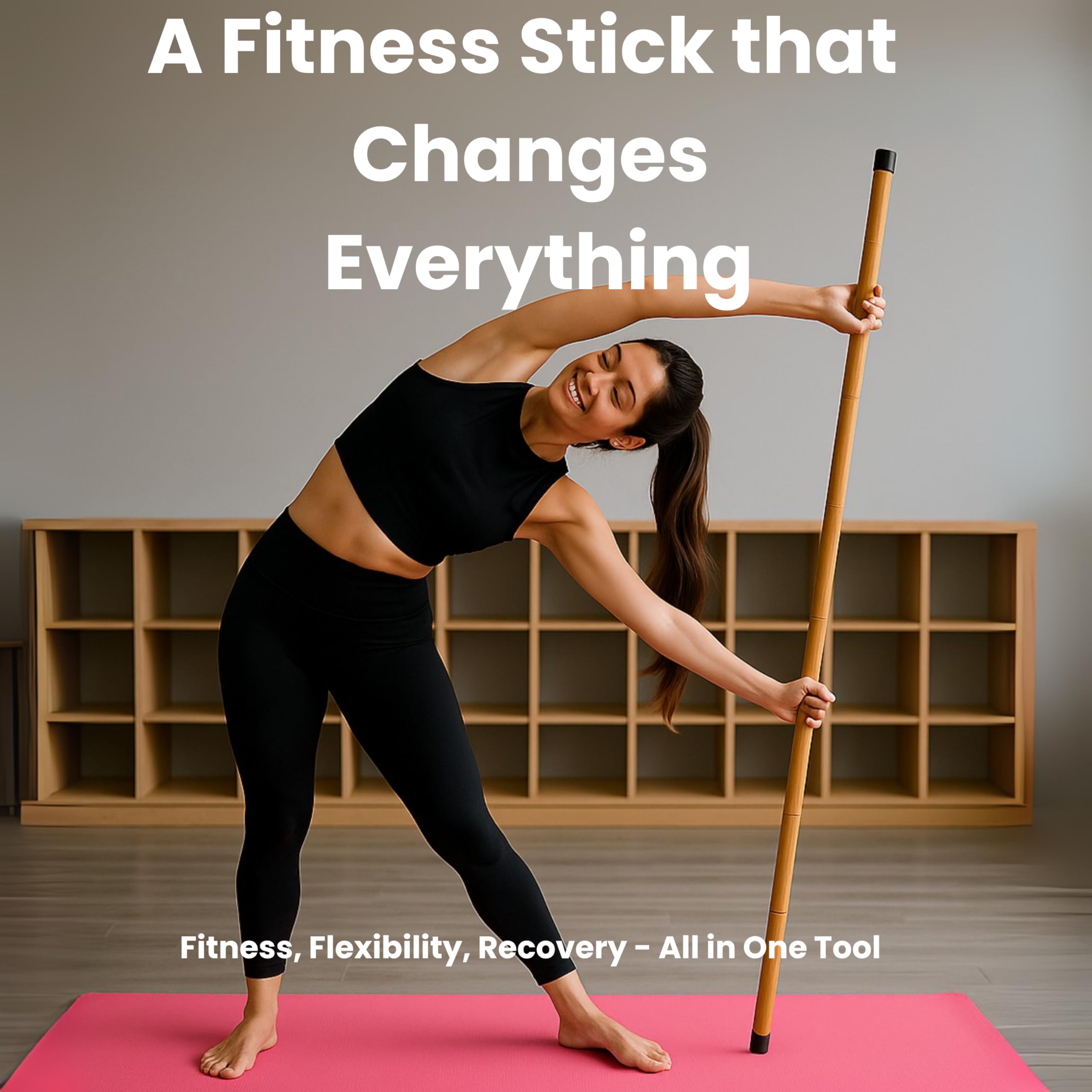 Bamboostan Bamboo Fitness Stick � Posture Corrector, Back Pain Relief, Balance Trainer for Yoga, Exercise, Pilates, Martial Arts & Meditation | Eco-Friendly Splinter-Free (6ft) - Image 7 thumbnail