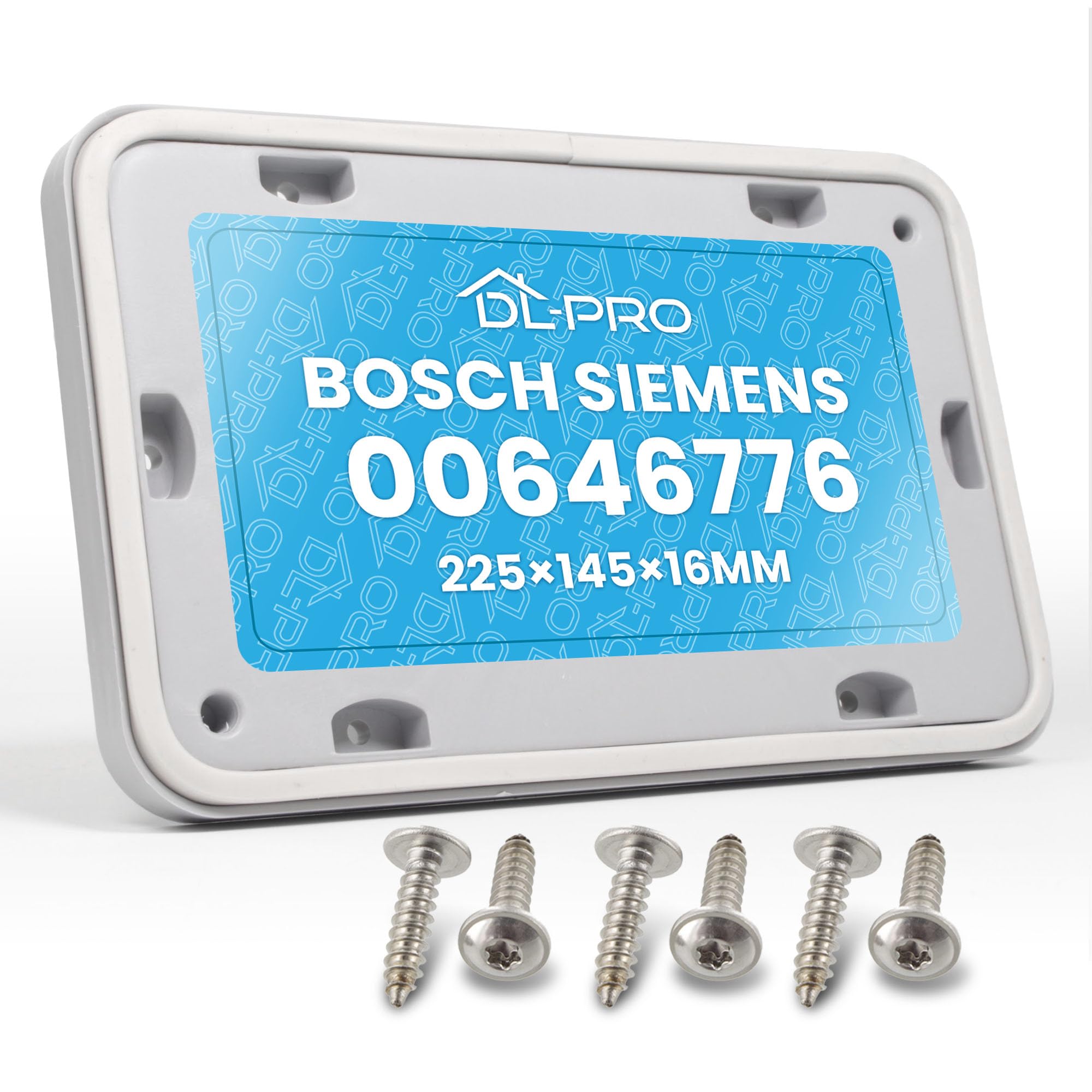 DL-Pro Pokrywa klapy konserwacyjnej kompatybilna z Siemens Bosch 646776 do wymiennika ciepła, suszarki bębnowej, pralko-suszarki