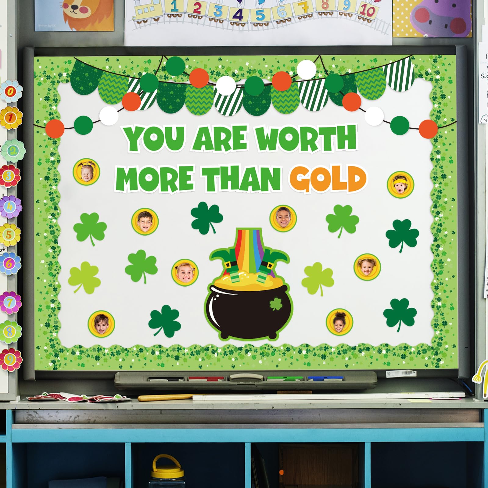 Snapklik.com : JarThenaAMCS 72Pcs St Patricks Day Bulletin Board Decor ...