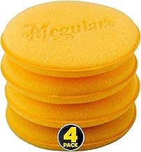 Meguiar's 4" Foam Applicator Pads, 4 Count - Ultra-Soft Hand Applicators with a Tight-Cell Foam Construction for a Smooth Application of Waxes, Polishes, Tire Dressing, Protectants and More, 4 Pack