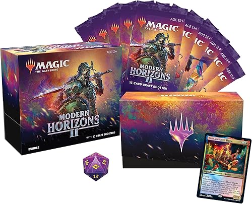 Magic The Gathering Modern Horizons 2 Bundle  10 potenciadores de draft (150 cartas mágicas) + accesorios