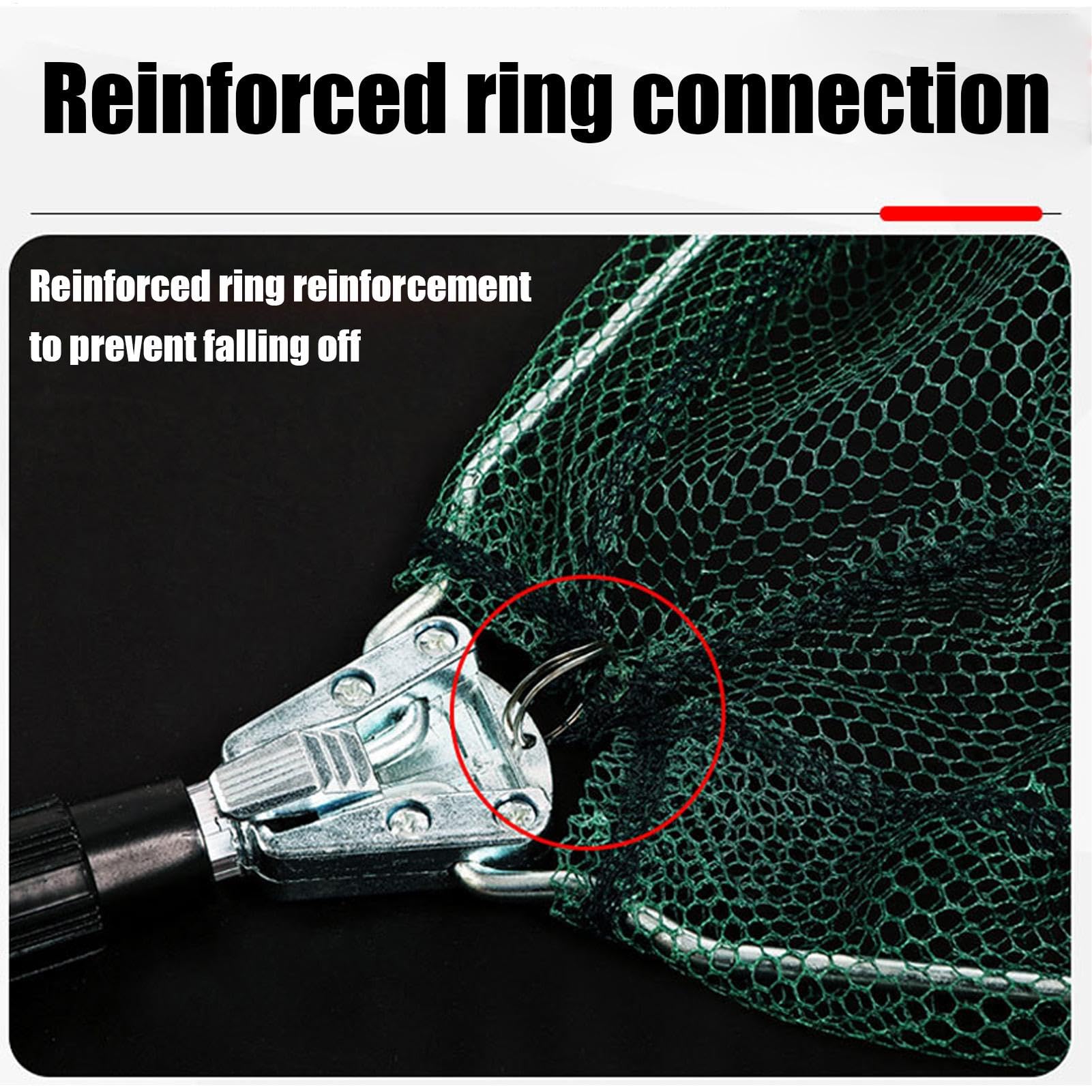 Red de pesca con mango telescópico, ajustable, resistente al desgaste | Accesorios plegables para actividades de pesca al aire libre