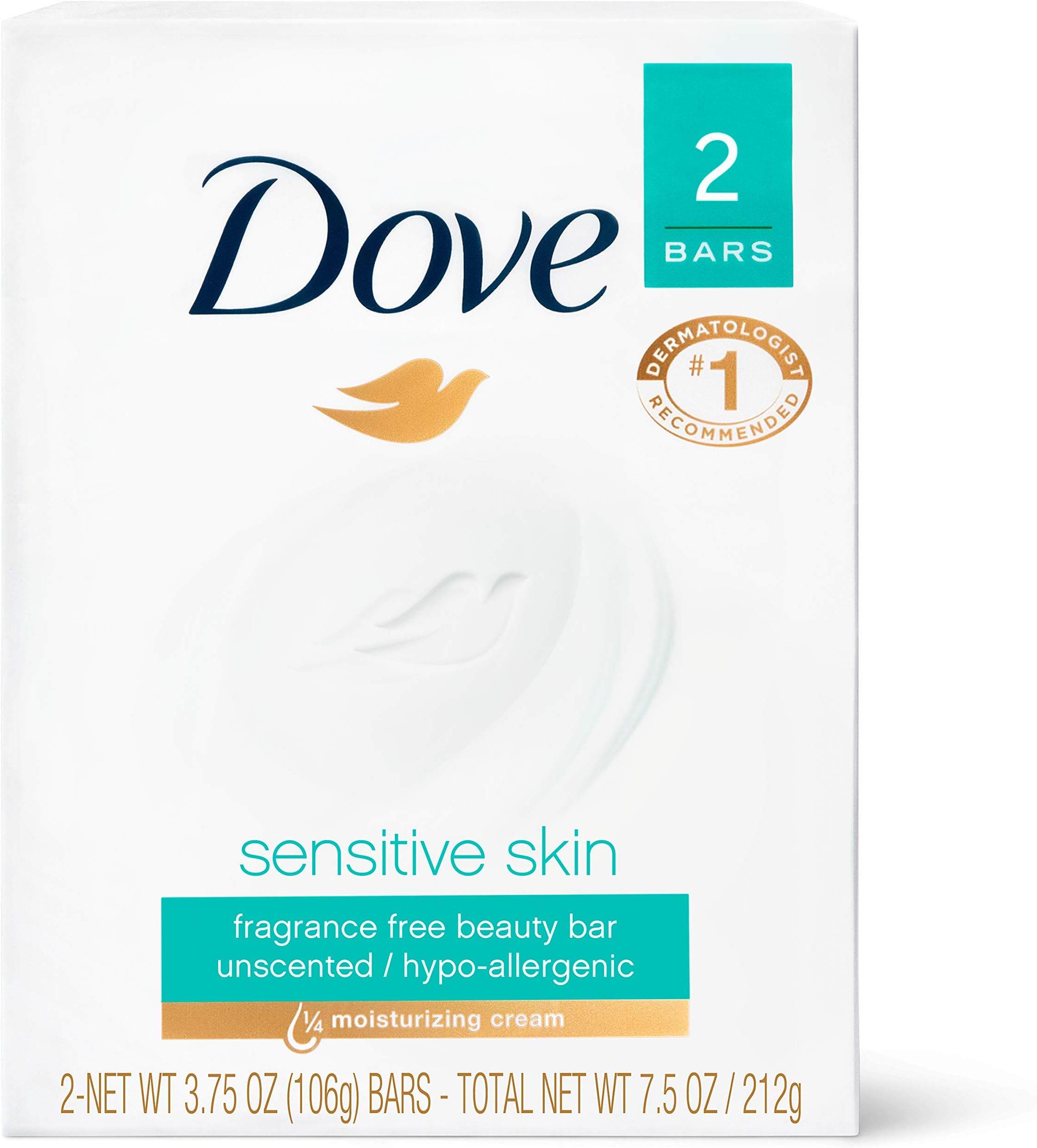BAR SENSITIVE SKIN UNSCNT 2 X 3.75 OZ