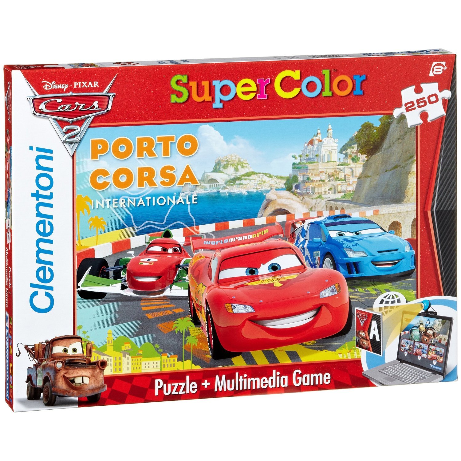 Clementoni 29634.7 Jigsaw Puzzle Multimedia 250 Pieces Cars 2 The Fastest Car in the World