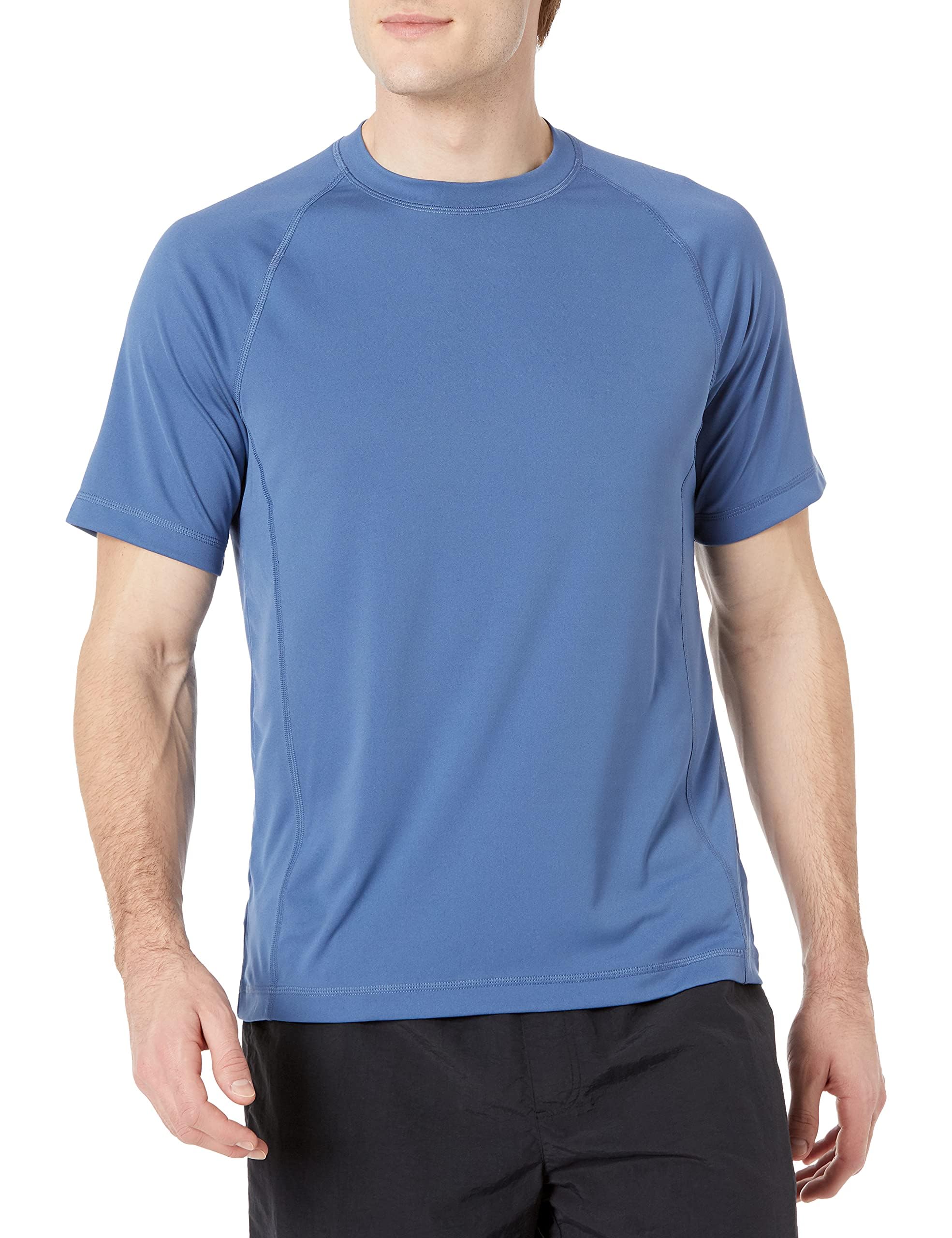 Amazon Essentials Herren Schmal Geschnittenes, Kurzärmeliges, Schnelltrocknendes UPF 50-Bade-T-Shirt