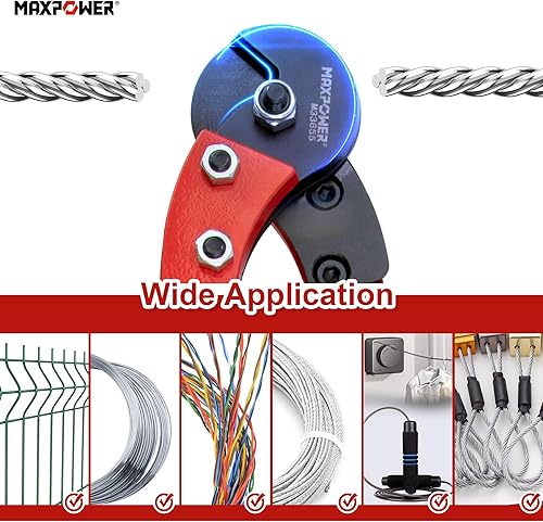 Vista 19 de MAXPOWER Cortadores de cable de acero, cortador de cuerda de alambre resistente de 18 pulgadas, cortadores de alambre de acero de resistencia