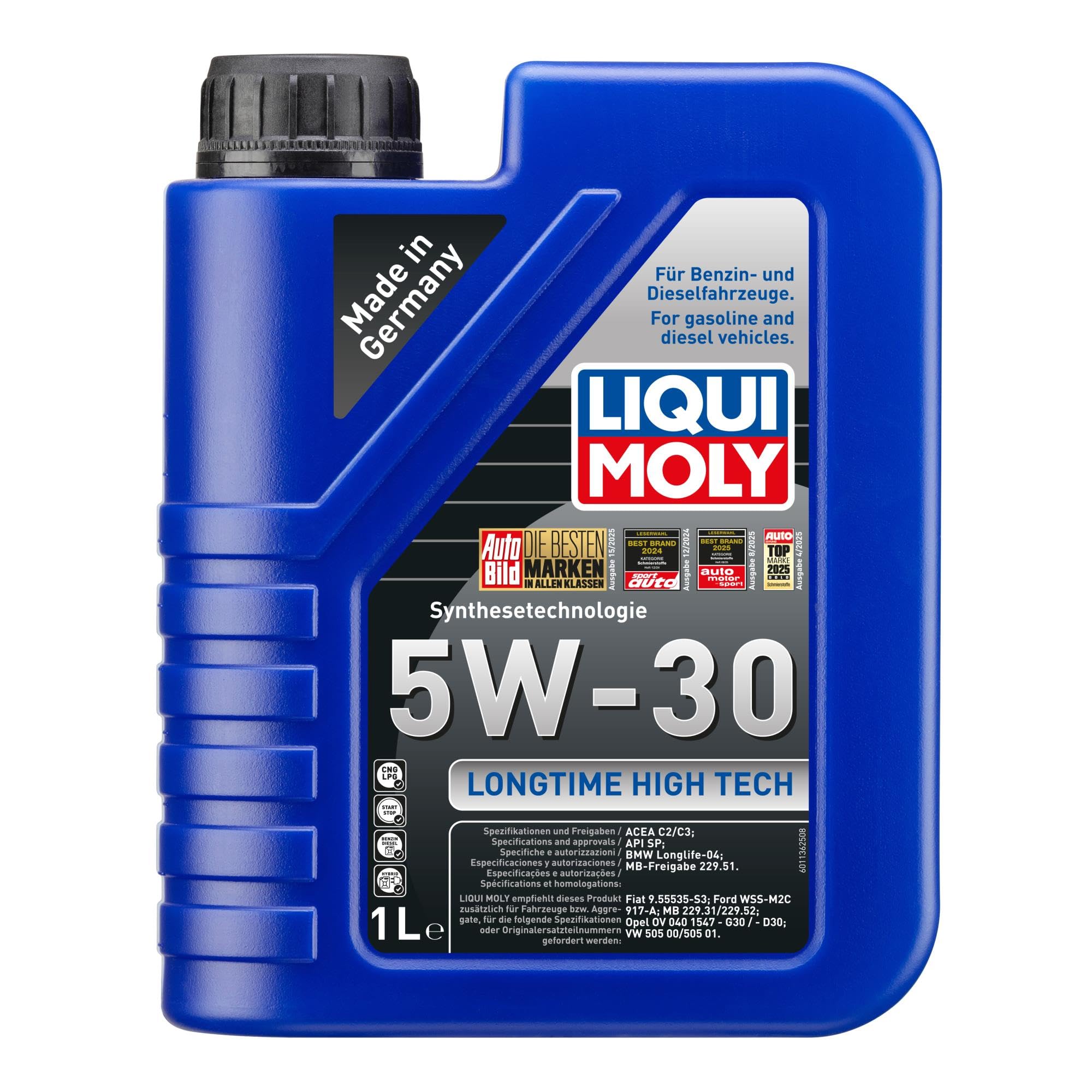 Inspektionspaket enthält 8 L Motoröl 5W-30 Longtime High Tech Ölfilter Luftfilter Innenraumfilter Kraftstofffilter für X5 E70 3.0d xDrive30d X6 E71 E72