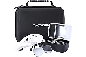 YOCTOSUN Jewelers Magnification Glasses with Light