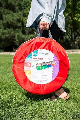 Vista 58 de Pacific Play Tents 41410 - Túnel de gateo Galaxy de 6 pies para niños con estrellas que brillan en la oscuridad Rojo, amarillo